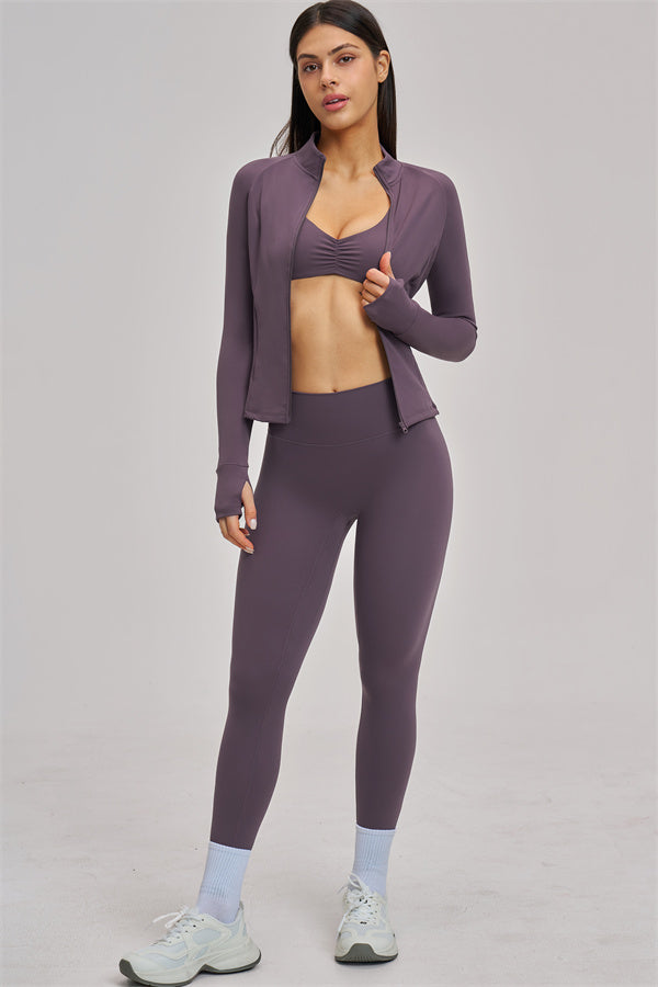The Swoon Jacket Sports Bra Leggings 3-Piece Set
