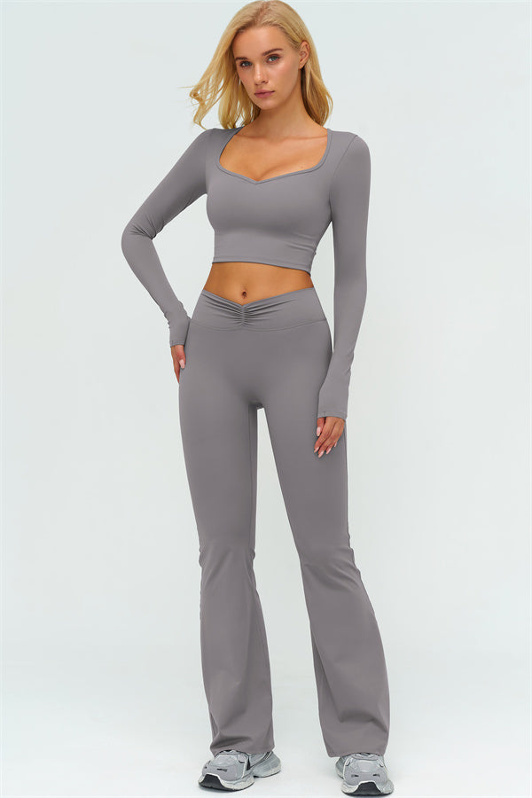 The Lushness Long Sleeve Crop top