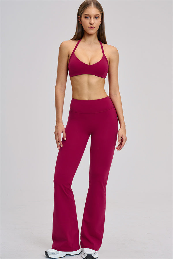 The Zestful Sports Bra Flared Leggings 2-Piece Set