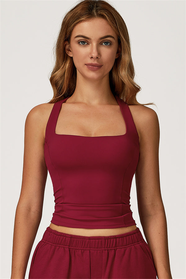 The Glacier Crop Tank Flared Leggings 2-Piece Set