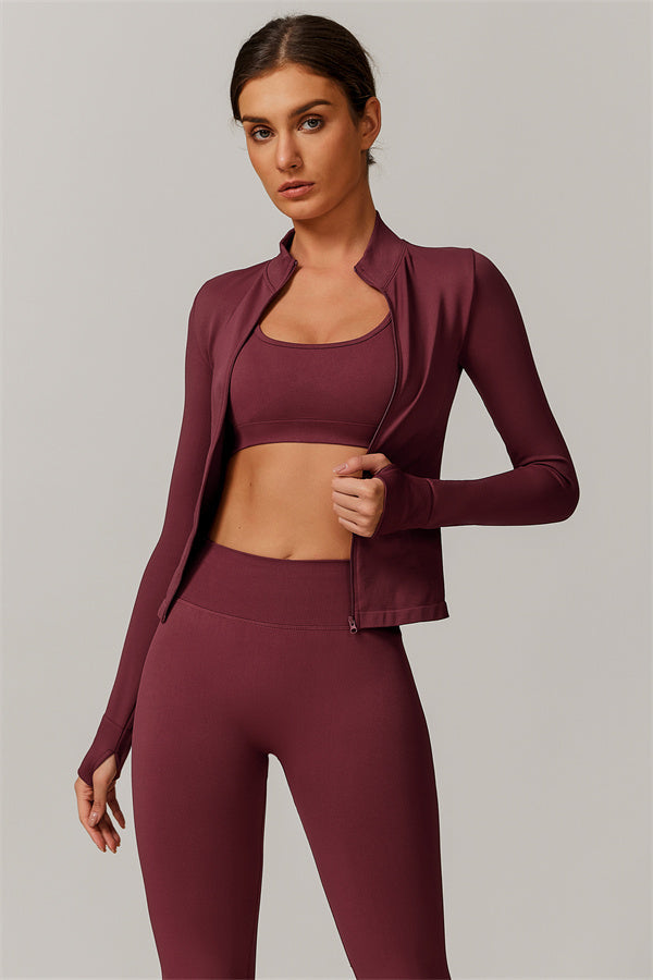 The Nova Luxe Jacket Sports Bra Leggings 3-Piece Set