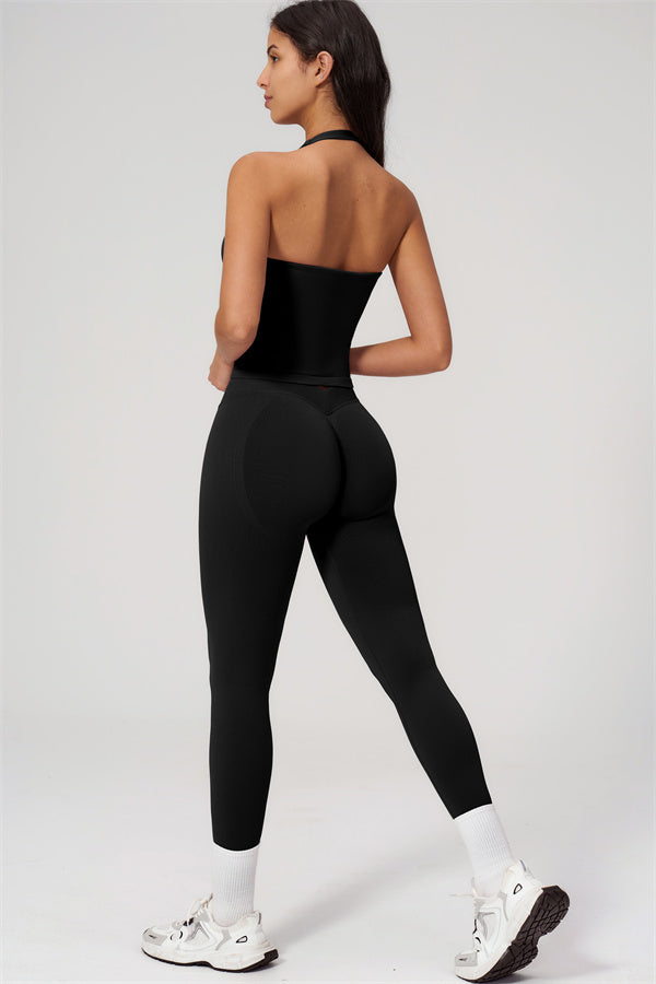 The Empower Halter Crop Top Leggings 2-Piece Set