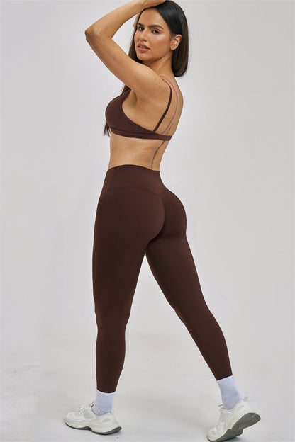 The Seraphine Layered V Sports Bra Leggings 2-Piece Set