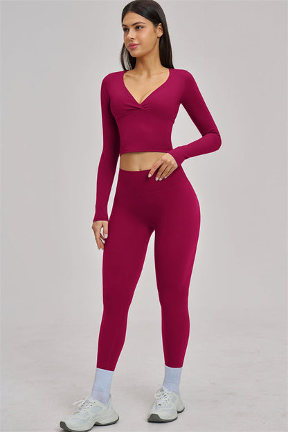 The Swoon Long Sleeve Crop top Leggings 2-Piece Set