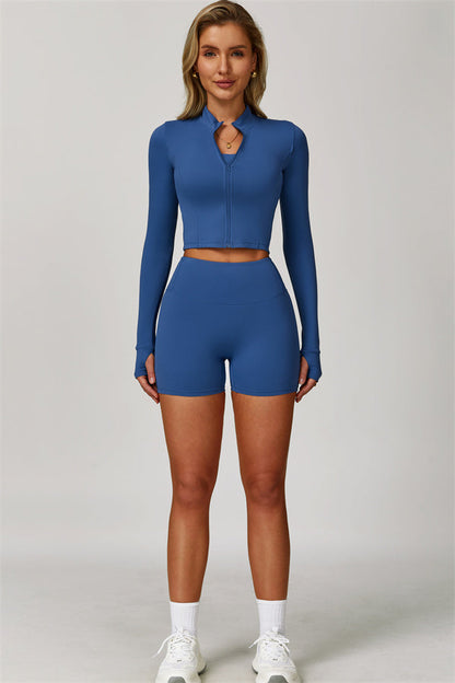 The Eloise Jacket Sports Bra Shorts 3-Piece Set