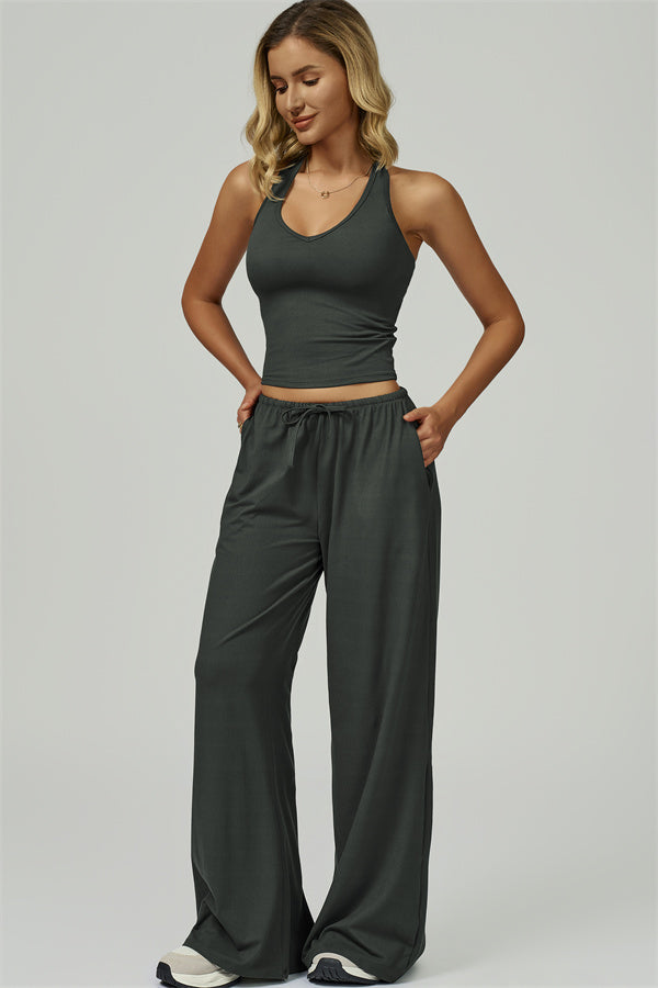 The Sprint Halter Tank Top Sweatpants 2-Piece Set