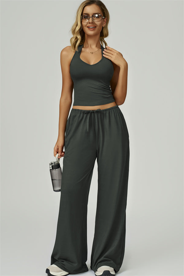 The Sprint Halter Tank Top Sweatpants 2-Piece Set