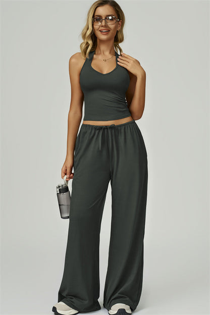 The Sprint Halter Tank Top Sweatpants 2-Piece Set