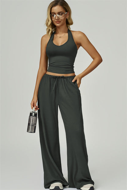 The Sprint Halter Tank Top Sweatpants 2-Piece Set