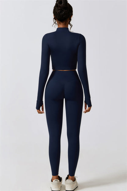 Juno Star Jacket Sports Bra Leggings 3-Piece Set