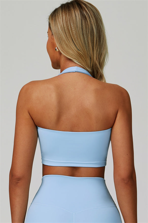 The Seraphine Halter Crop Top Leggings 2-Piece Set