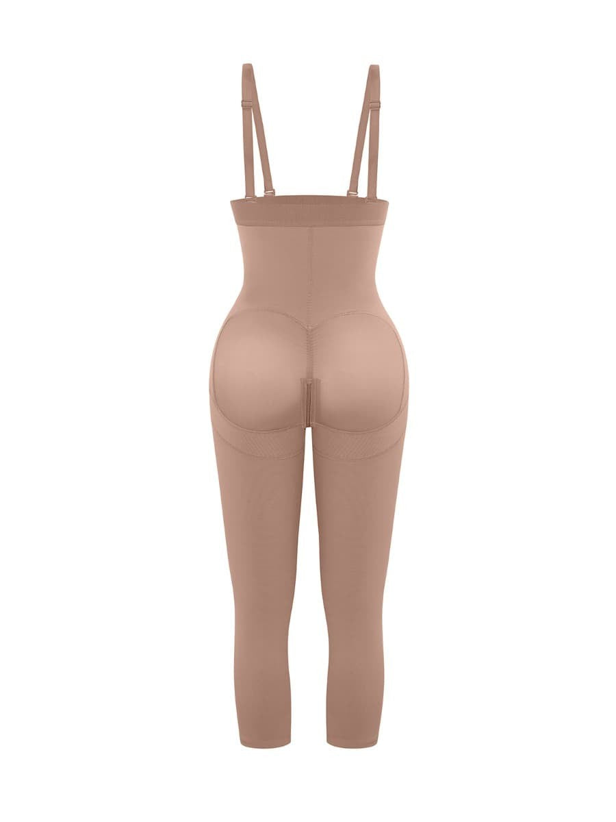 Latex Open Bust Belly Control Shapewear with Adjustable Straps