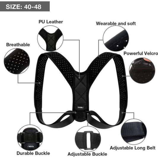 FUYERLI Posture Corrector for Men and Women with Adjustable Clavicle Brace