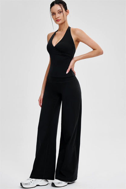The Stride Crop Top Straight Leg Pants 2-Piece Set
