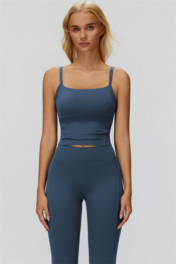 The Fyra Crop Tank Flared Leggings 2-Piece Set