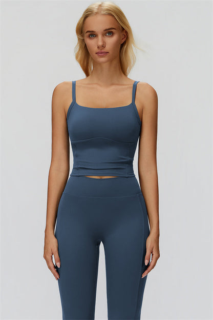 The Fyra Crop Tank Flared Leggings 2-Piece Set