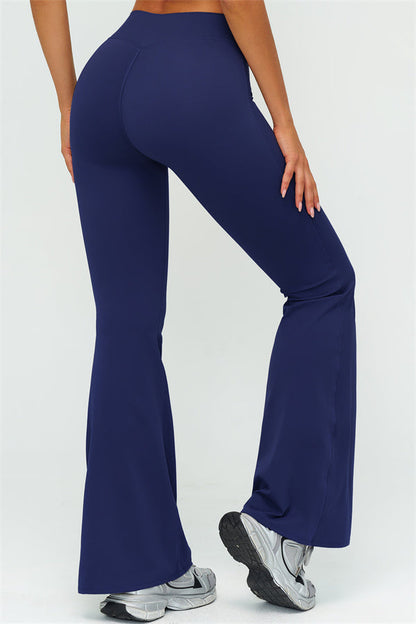 The Lushness Long Sleeve Crop Top Flared Leggings 2-Piece Set