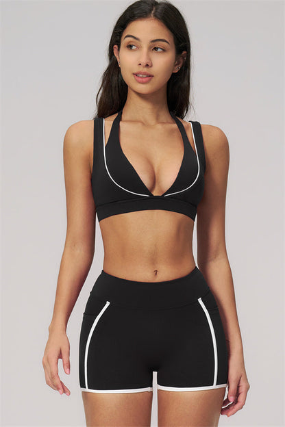 The Clarity Contour Line Sports Bra Shorts 2-Piece Set