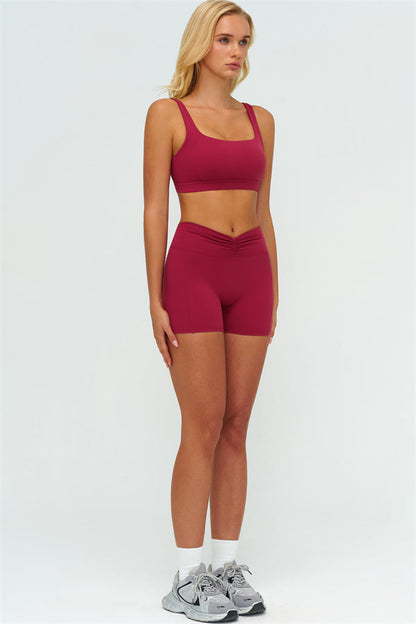 The Lushness V-Back Sports Bra Shorts 2-Piece Set