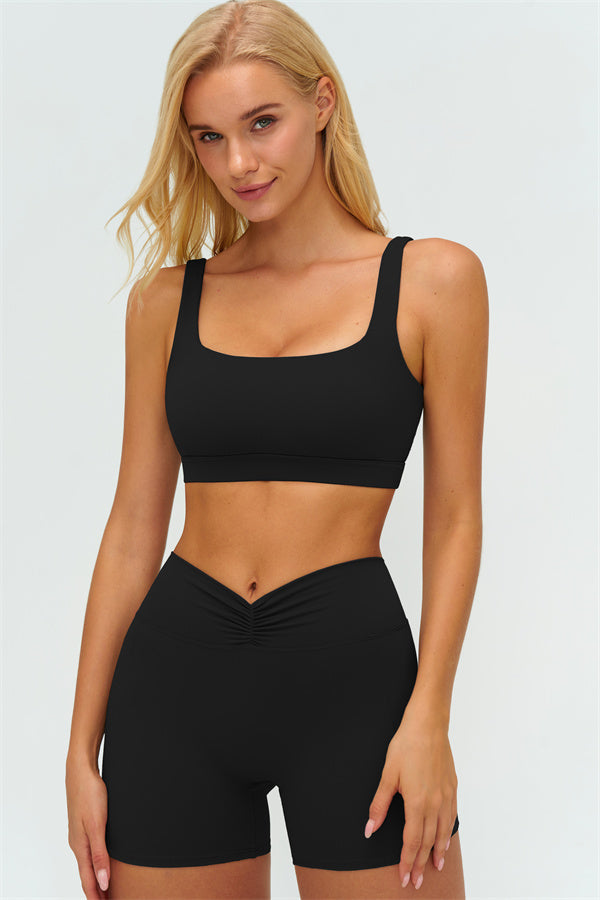 The Lushness V-Back Sports Bra Shorts 2-Piece Set