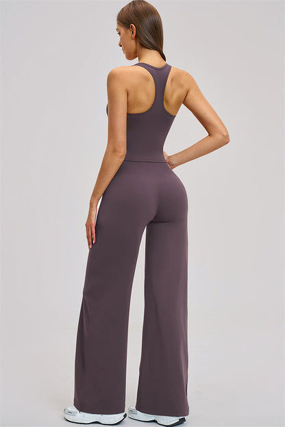 The Dynamic Crop Top Straight Leg Pants 2-Piece Set