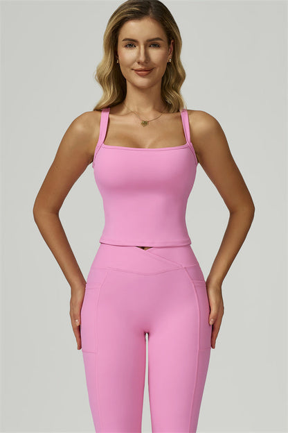 The Flourish Crop Tank Flared Leggings 2-Piece Set
