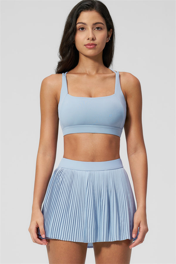 The Balance Sports Bra Tennis Skirt 2-Piece Set