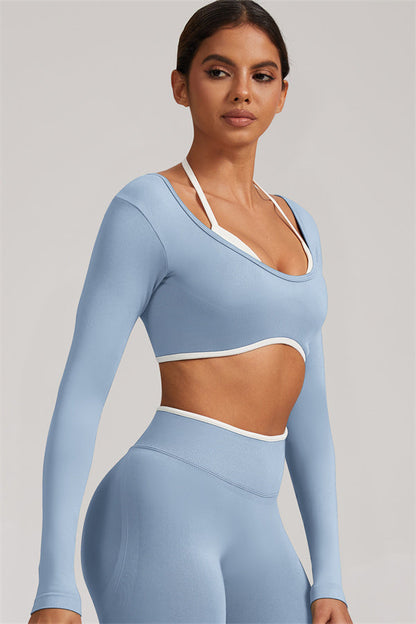 The Elevate Long Sleeve Crop top Leggings 2-Piece Set