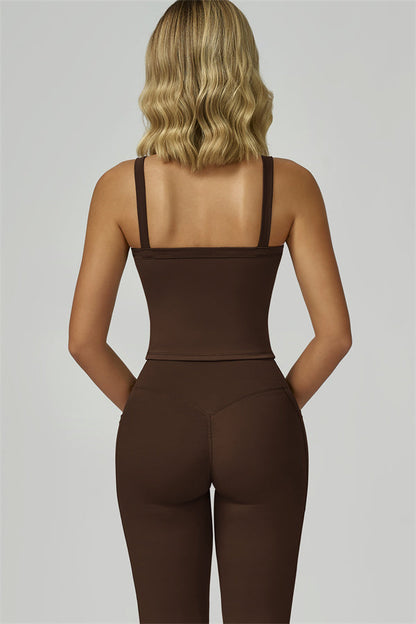 The Flourish Crop Tank Flared Leggings 2-Piece Set