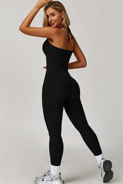 The Surge Halter Crop Top Leggings 2-Piece Set