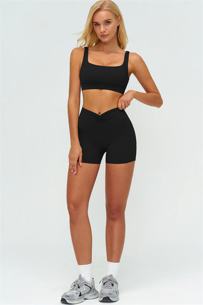 The Lushness V-Back Sports Bra Shorts 2-Piece Set