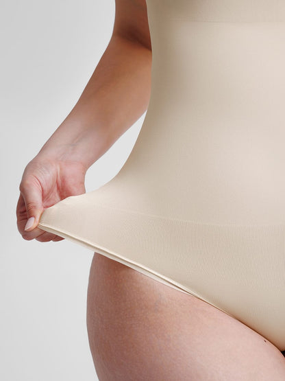 Eco-Friendly Seamless Tummy Control Thong Bodysuit