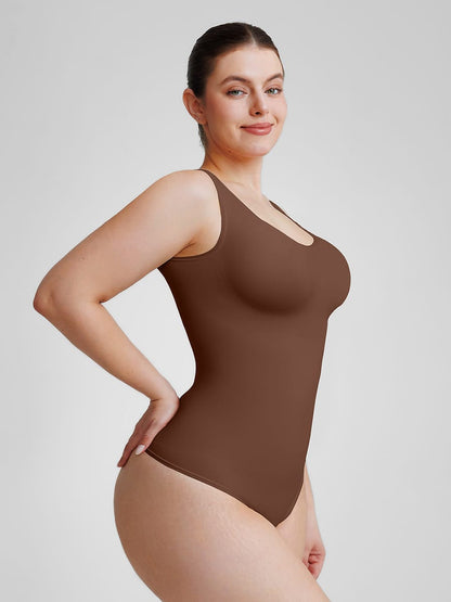 Eco-Friendly Seamless Tummy Control Thong Bodysuit