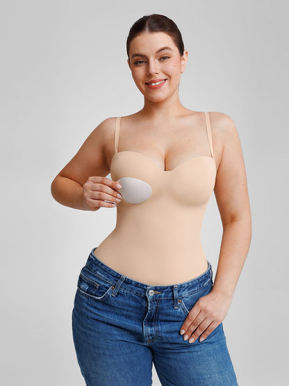 Seamless Underwire Half-Cup Shapewear Bodysuit Description Heading:
