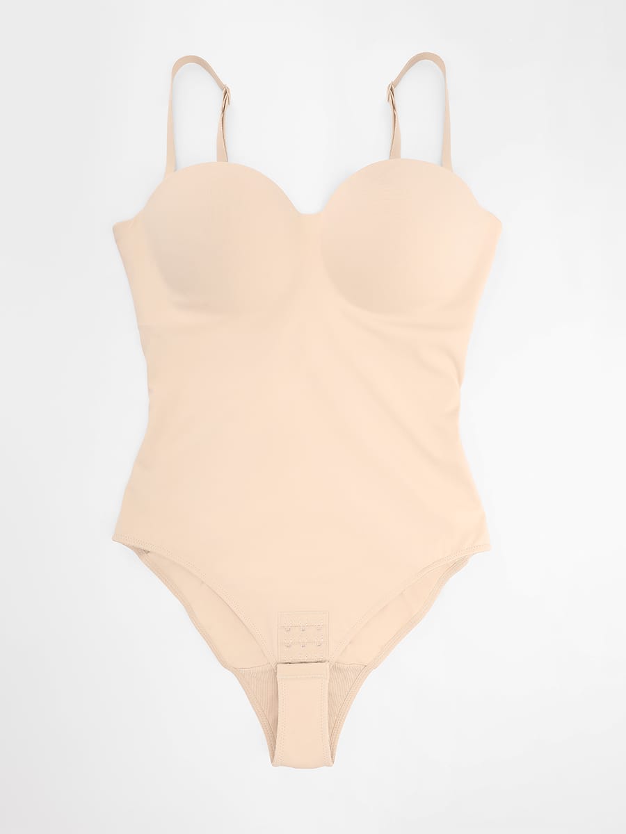 Seamless Underwire Half-Cup Shapewear Bodysuit Description Heading: