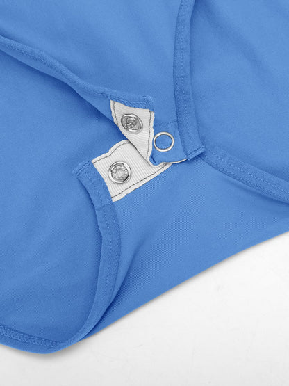 Seamless Crew-Neck Long-Sleeve Tummy Control Bodysuit