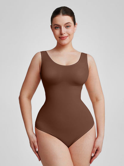 Eco-Friendly Seamless Tummy Control Thong Bodysuit