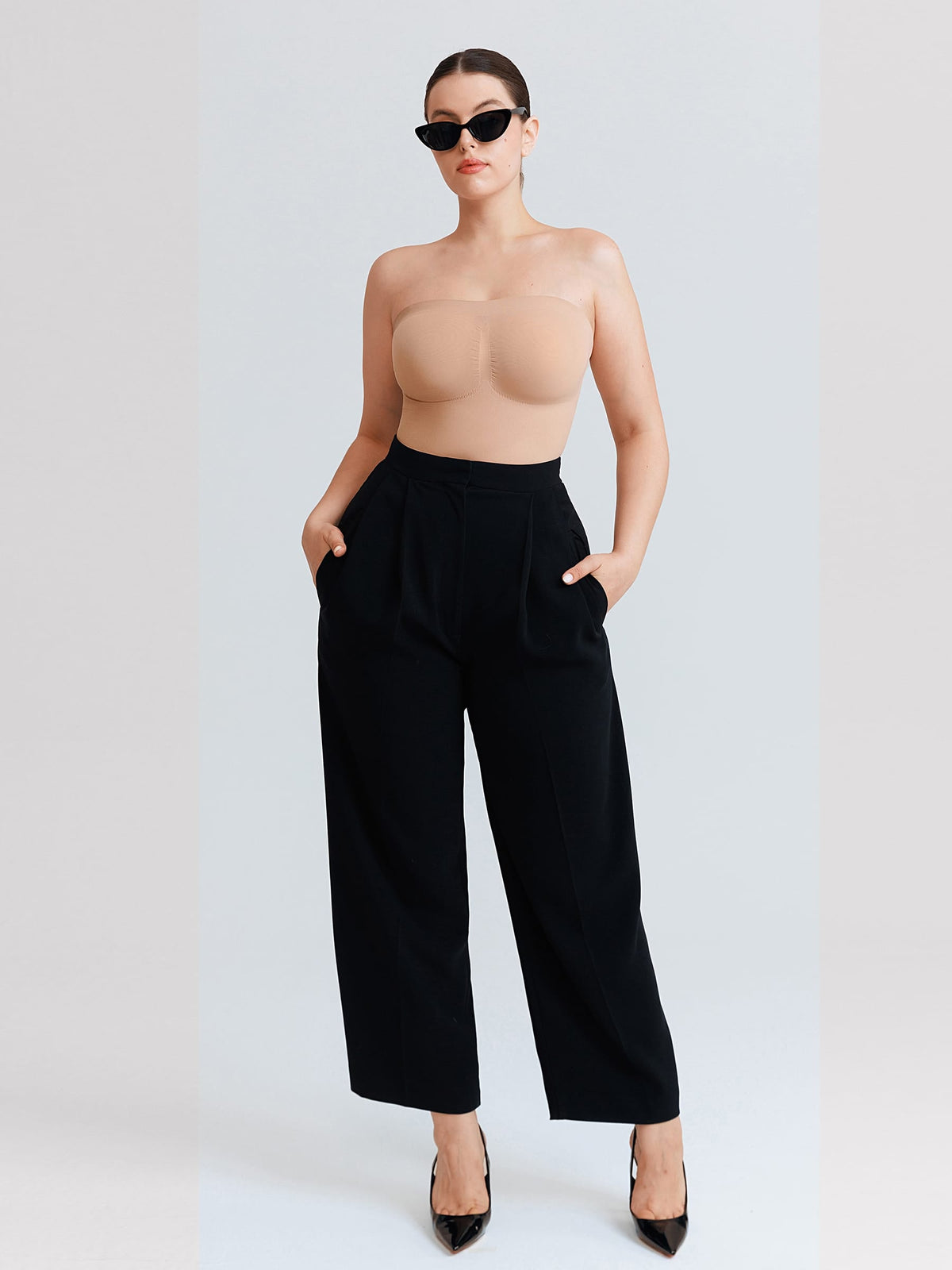 Buttery-Soft Strapless Tummy Control Thong Bodysuit