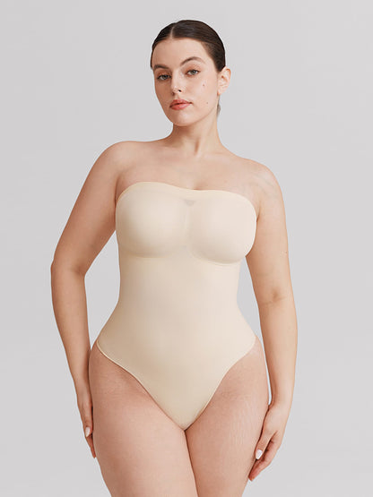 Buttery-Soft Strapless Tummy Control Thong Bodysuit