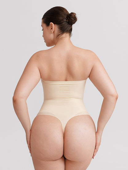 Buttery-Soft Strapless Tummy Control Thong Bodysuit