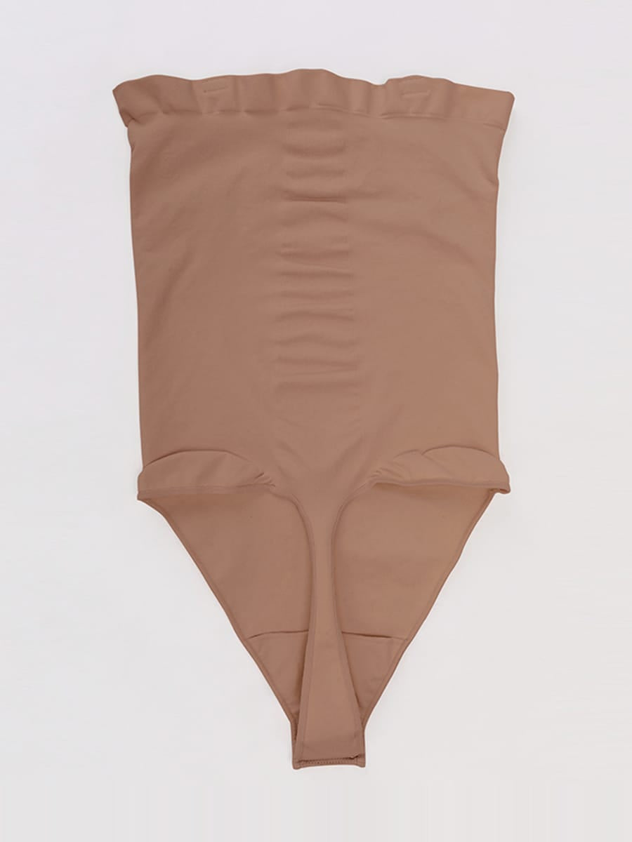 Buttery-Soft Strapless Tummy Control Thong Bodysuit