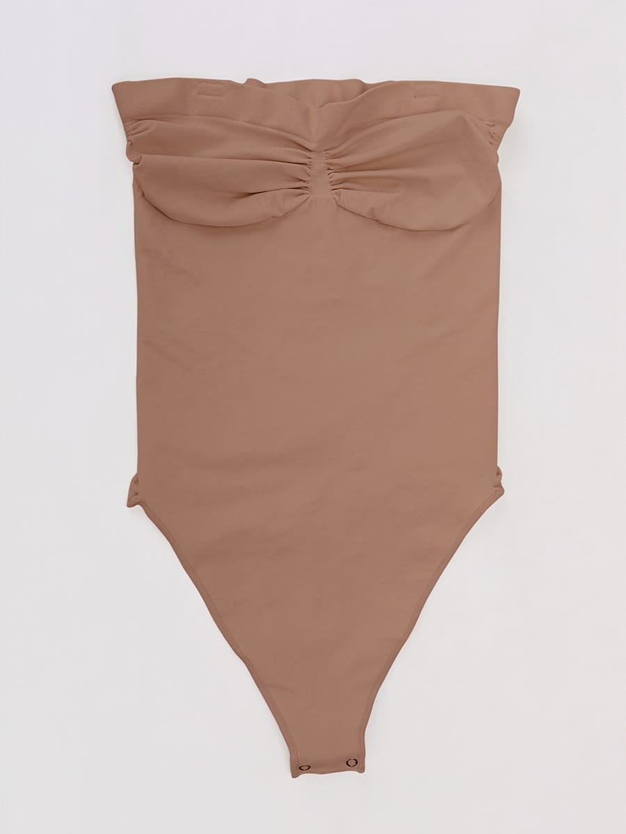 Buttery-Soft Strapless Tummy Control Thong Bodysuit