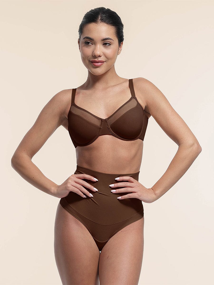 Mesh Full-Coverage Unlined Underwire Bra
