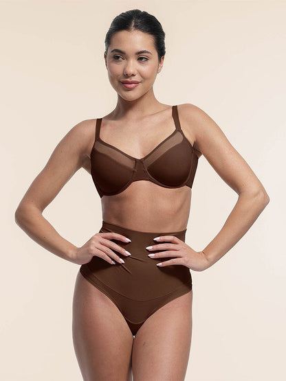 Mesh Full-Coverage Unlined Underwire Bra