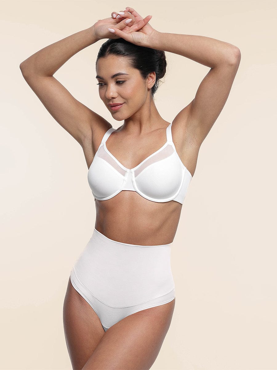 Mesh Full-Coverage Unlined Underwire Bra