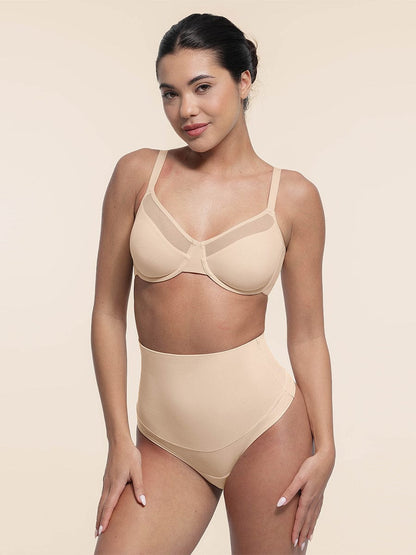 Mesh Full-Coverage Unlined Underwire Bra