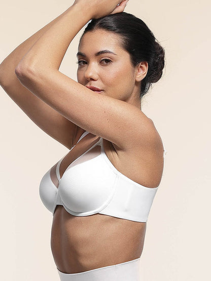 Mesh Full-Coverage Unlined Underwire Bra