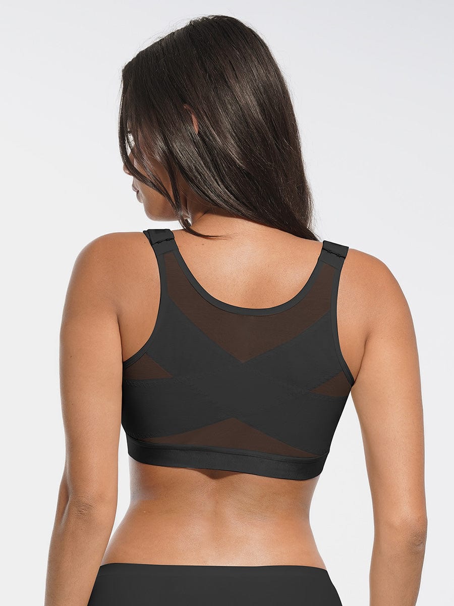Full-Coverage Wireless Post-Surgery Support Bra