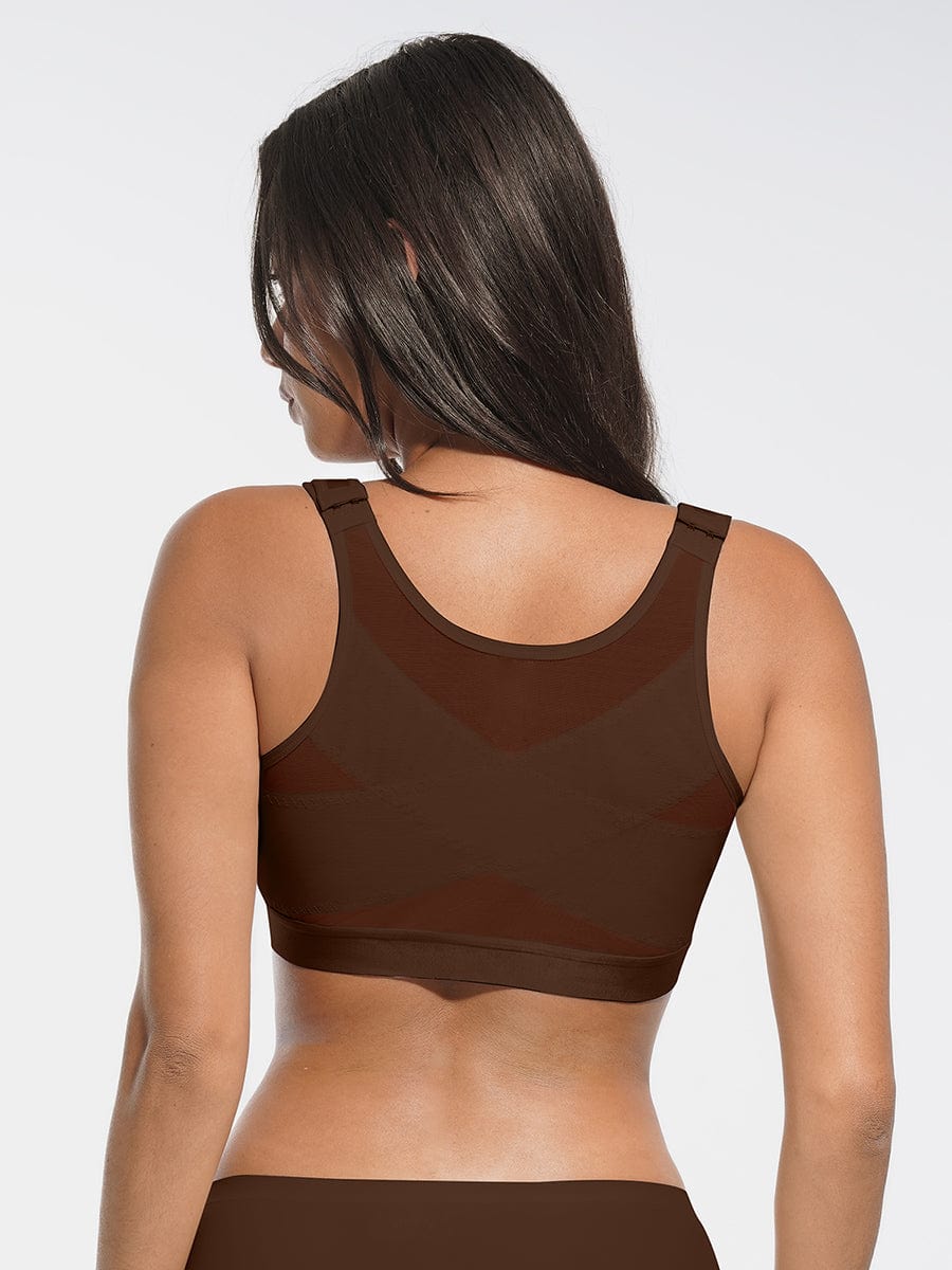 Full-Coverage Wireless Post-Surgery Support Bra