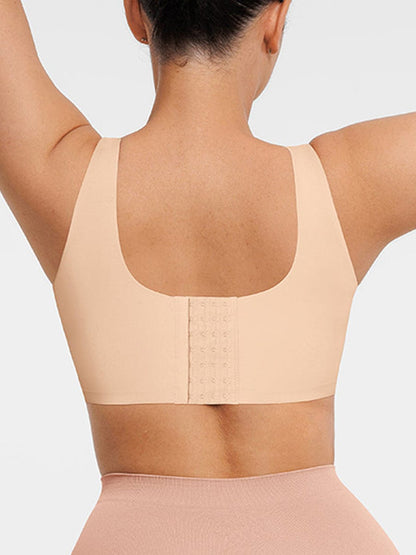 Fitted V-Neck Seamless Bra Tank Top